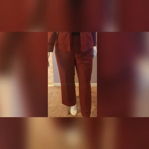 Burgundy Suit Pant